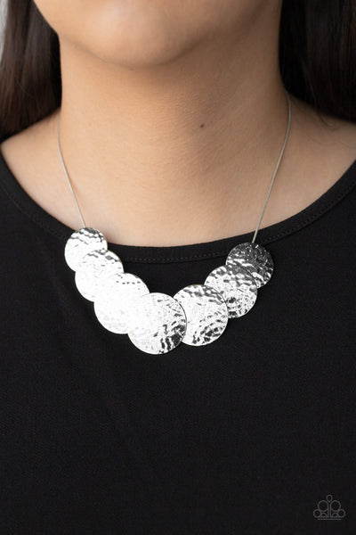 Paparazzi RADIAL Waves - Silver Necklace