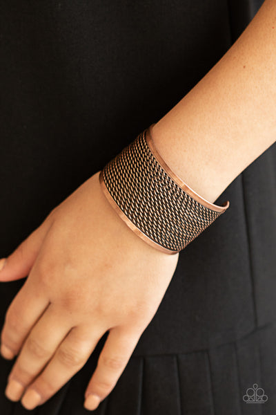 Paparazzi Stacked Sensation - Copper Cuff Bracelet