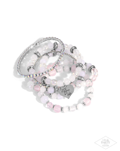 Paparazzi Optimistic Opulence - Pink Bracelet