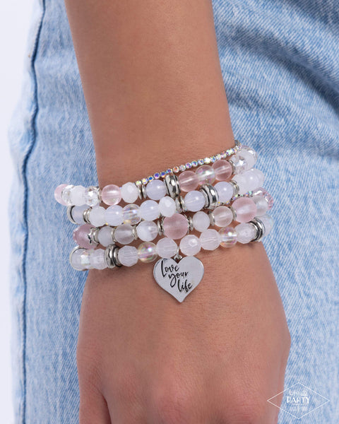 Paparazzi Optimistic Opulence - Pink Bracelet