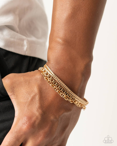 Paparazzi Chain Cabaret - Gold Chain Urban Bracelet