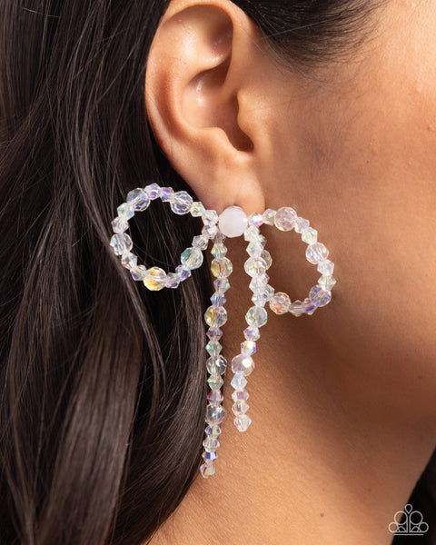 Paparazzi Butler Bowtie - Bow Multi Earrings