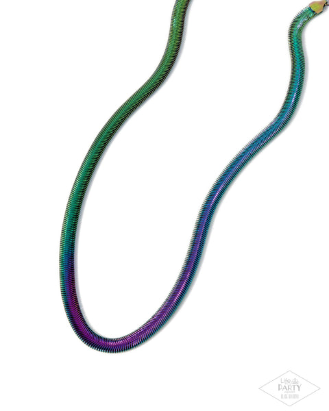 Paparazzi Industrial Index - Multi Herringbone Chain Necklace