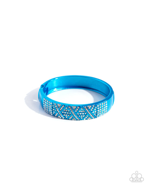 Paparazzi Refulgent Rebel - Blue Bangle Bracelet