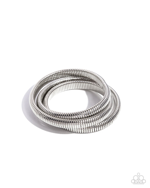 Paparazzi Charismatic Coils - Silver Bracelet