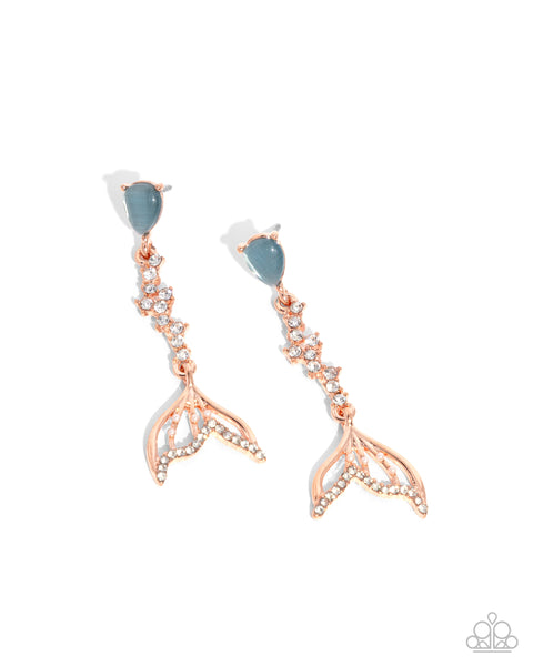 Paparazzi Mermaid Motivation - Copper Earrings