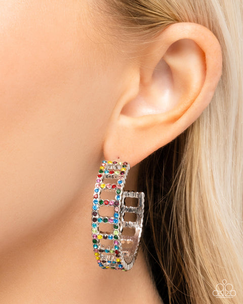 Paparazzi Bridging Brilliance - Multi Hoop Earrings
