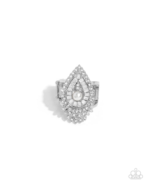 Paparazzi Consistent Charm - White Pearl Ring