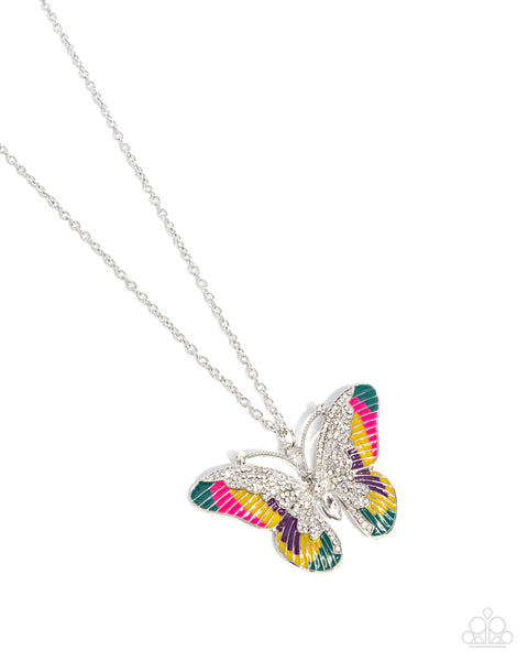 Paparazzi Papillon Pizzazz - Yellow Butterfly Necklace