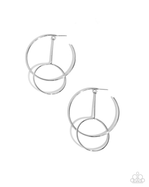 Paparazzi Dreaming of Hoops - Silver Hoop Earrings