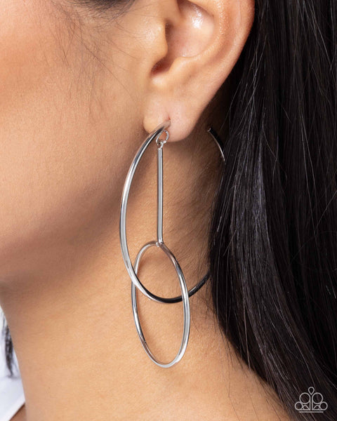 Paparazzi Dreaming of Hoops - Silver Hoop Earrings