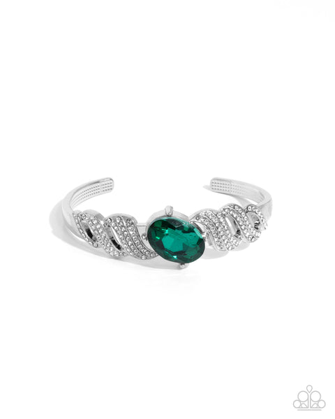 Paparazzi Sentimental Society - Green Cuff Bracelet