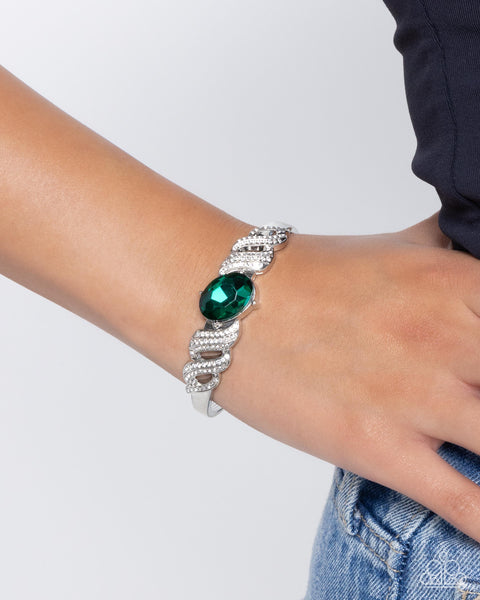 Paparazzi Sentimental Society - Green Cuff Bracelet