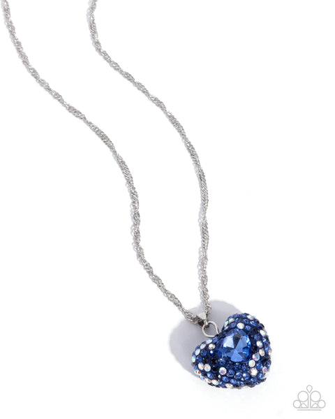 Paparazzi Best Of My Heart - Blue Heart Necklace
