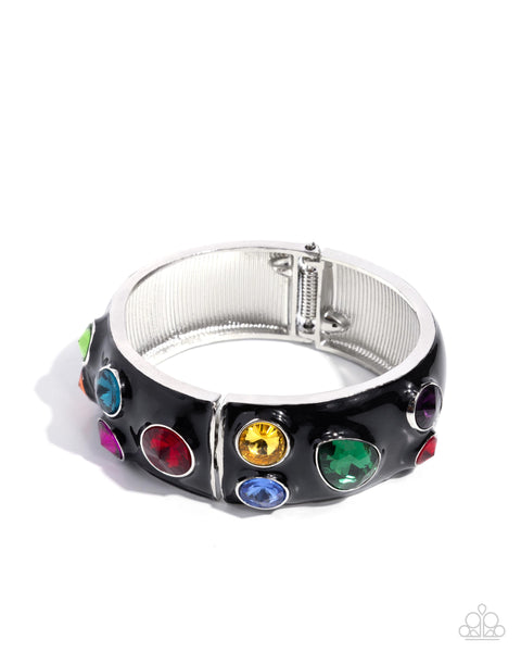 Paparazzi Planned Polka Dots - Multi Hinged Bangle Bracelet