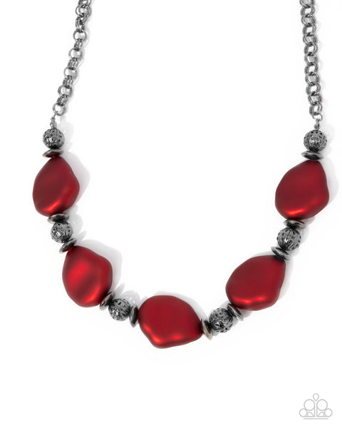 Paparazzi Refulgent Reformation - Red Necklace