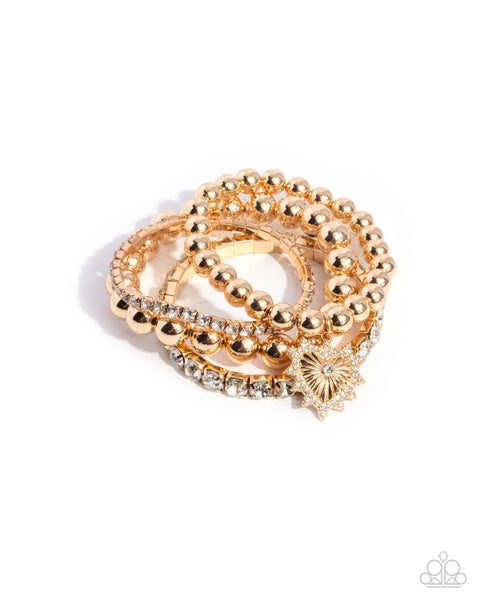 Paparazzi Excessive Elegance - Gold Bracelet