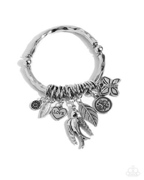 Paparazzi Wild and Scenic - Silver Charm Bracelet