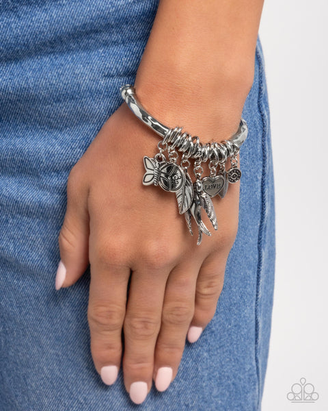 Paparazzi Wild and Scenic - Silver Charm Bracelet
