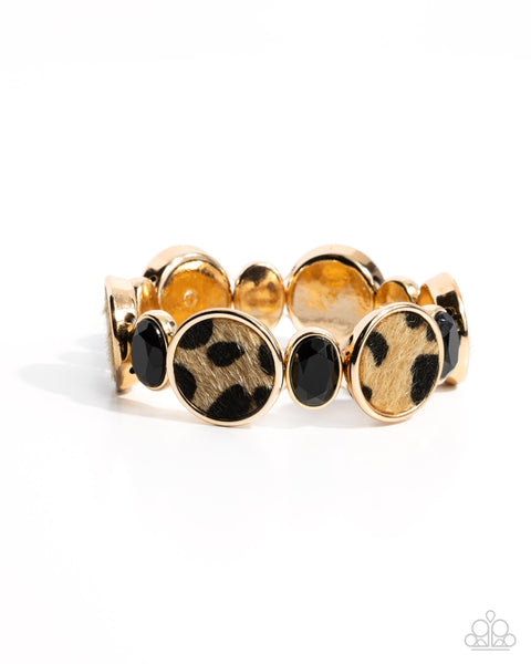 Paparazzi Happy Serengeti Safari - Black Leopard Bracelet