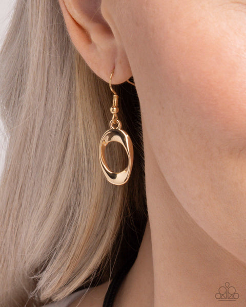 Paparazzi Apprehensive Accent - Gold Necklace