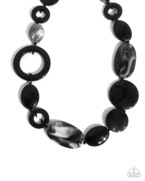 Paparazzi Show Them Whos GLOSS - Black Necklace
