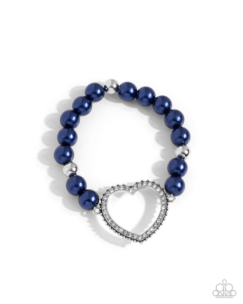 Paparazzi My Love, My Life - Blue Heart Bracelet
