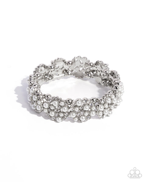 Paparazzi Were You Dazzled? - White Pearl Bracelet