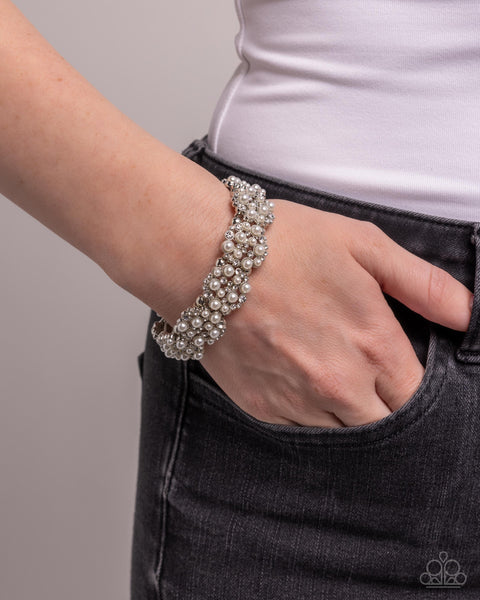 Paparazzi Were You Dazzled? - White Pearl Bracelet
