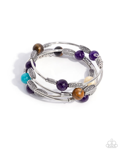 Paparazzi From Start to Finish - Purple Coiled Bracelet