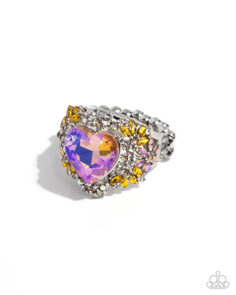 Paparazzi Bursting with Beauty - UV Shimmer Orange Ring