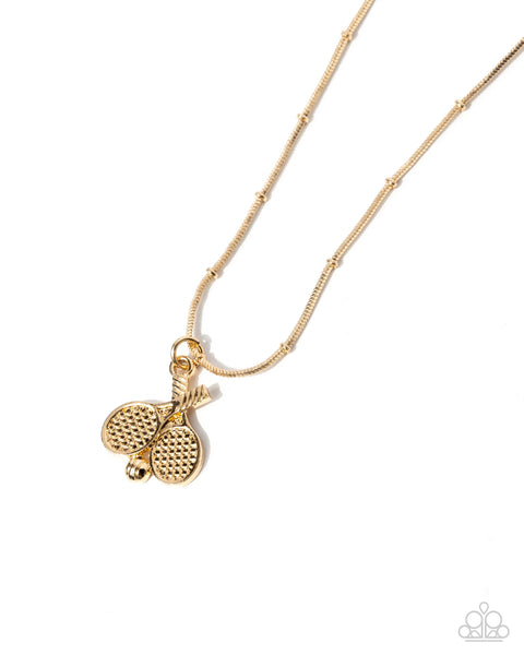Paparazzi Adorable Ace - Gold Necklace