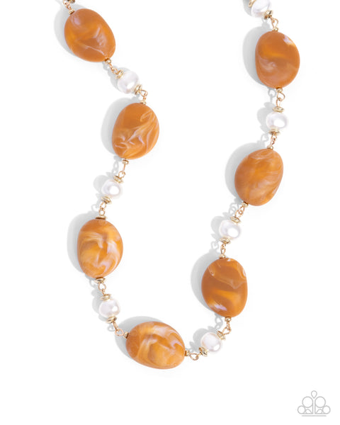 Paparazzi Selective Socialite Necklace and Selective Slay Bracelet Brown Complete Look Set