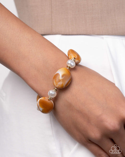 Paparazzi Selective Socialite Necklace and Selective Slay Bracelet Brown Complete Look Set