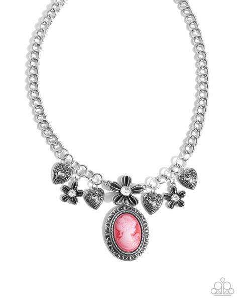 Paparazzi Vintage Story Necklace and Ageless Account Bracelet Red Set