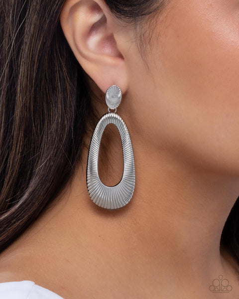 Paparazzi Princess Potential - Silver Earrings