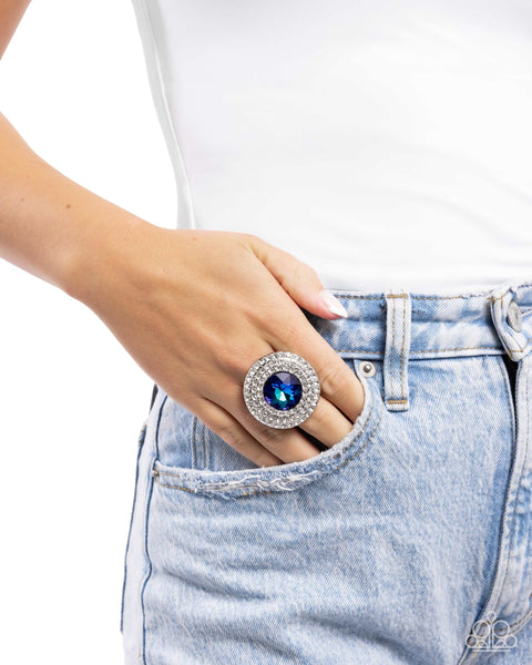 Paparazzi Bedazzled Babe - Blue UV Shimmer Ring