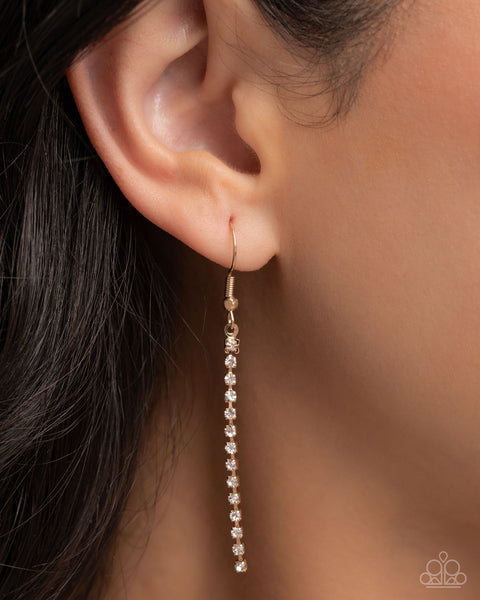 Paparazzi Never Enough Elegance Necklace and Ceaseless Chic Mini Hoop Earrings Set Gold