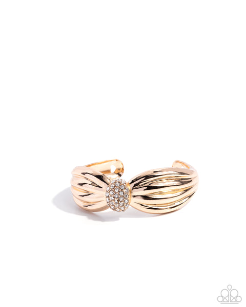 Paparazzi Blingy Breadth - Gold Cuff Bracelet
