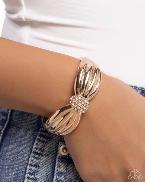 Paparazzi Blingy Breadth - Gold Cuff Bracelet