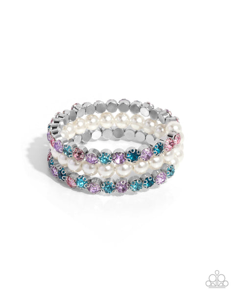 Paparazzi Grandiose Glitz - Multi Coiled Bracelet