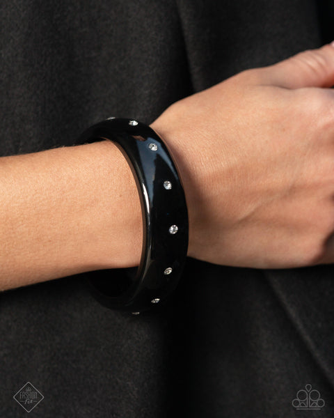 Paparazzi Cheeky Chic - Black Bangle Bracelet