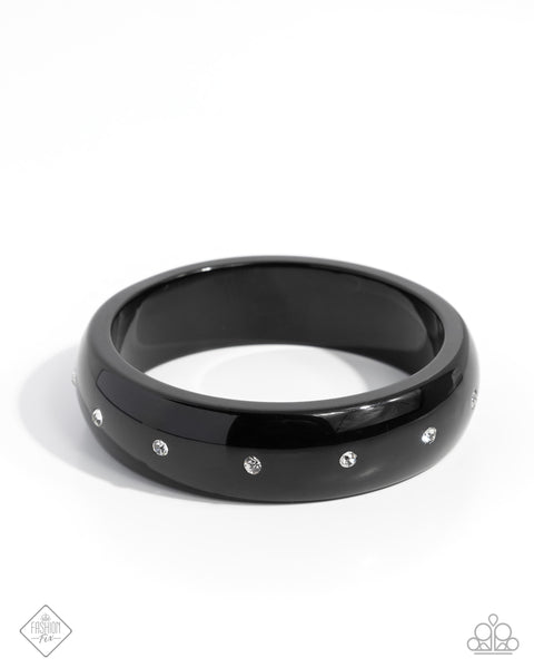 Paparazzi Cheeky Chic - Black Bangle Bracelet