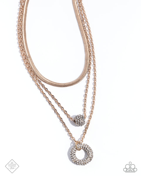 Paparazzi Dominant Dignity - Gold Necklace