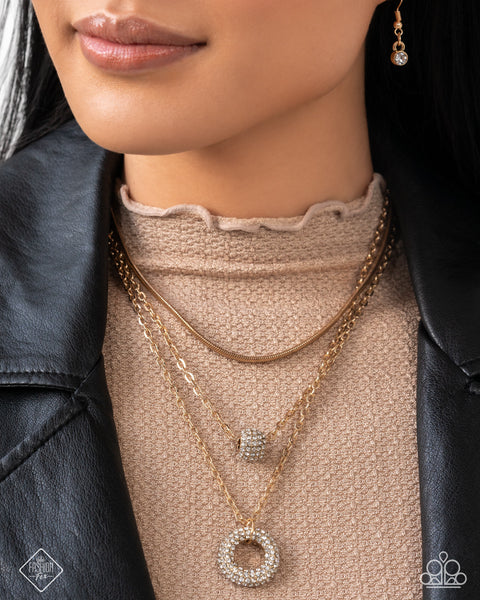 Paparazzi Dominant Dignity - Gold Necklace