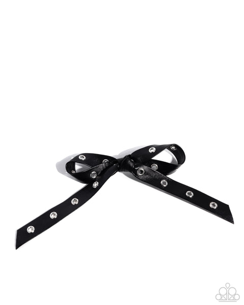 Paparazzi Generous Grommets - Black Hair Bow