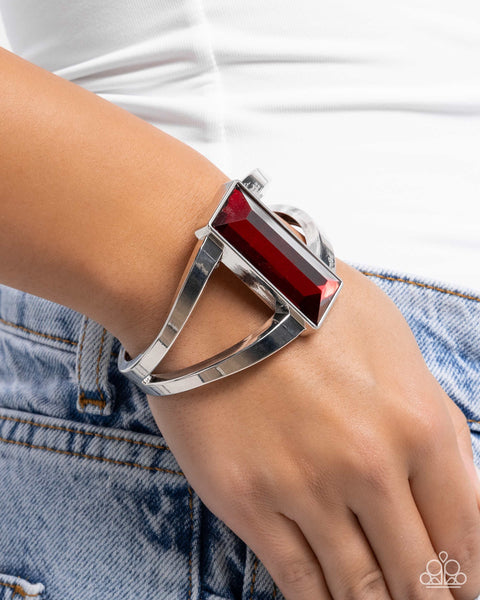 Paparazzi Pick-Me-Up Pizzazz - Red Cuff Bracelet