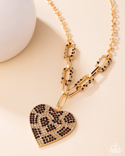 Paparazzi Roadside Romance Heart Multi Necklace