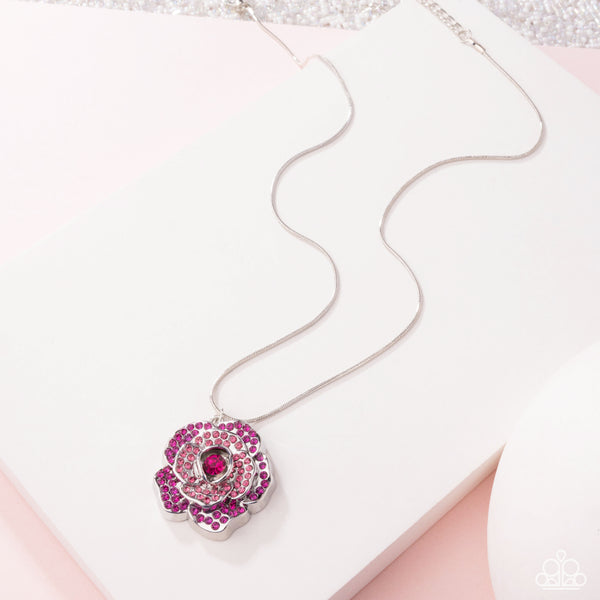 Blossoming Belle Necklace and Bewitching Belle Hinged Bracelet Pink Set