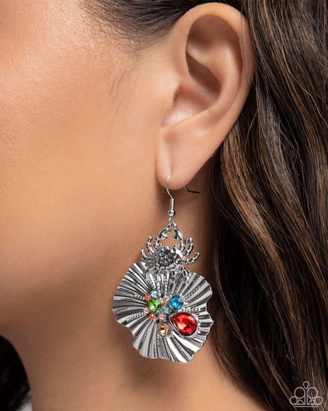 Paparazzi Capricious Crab - Red Earrings